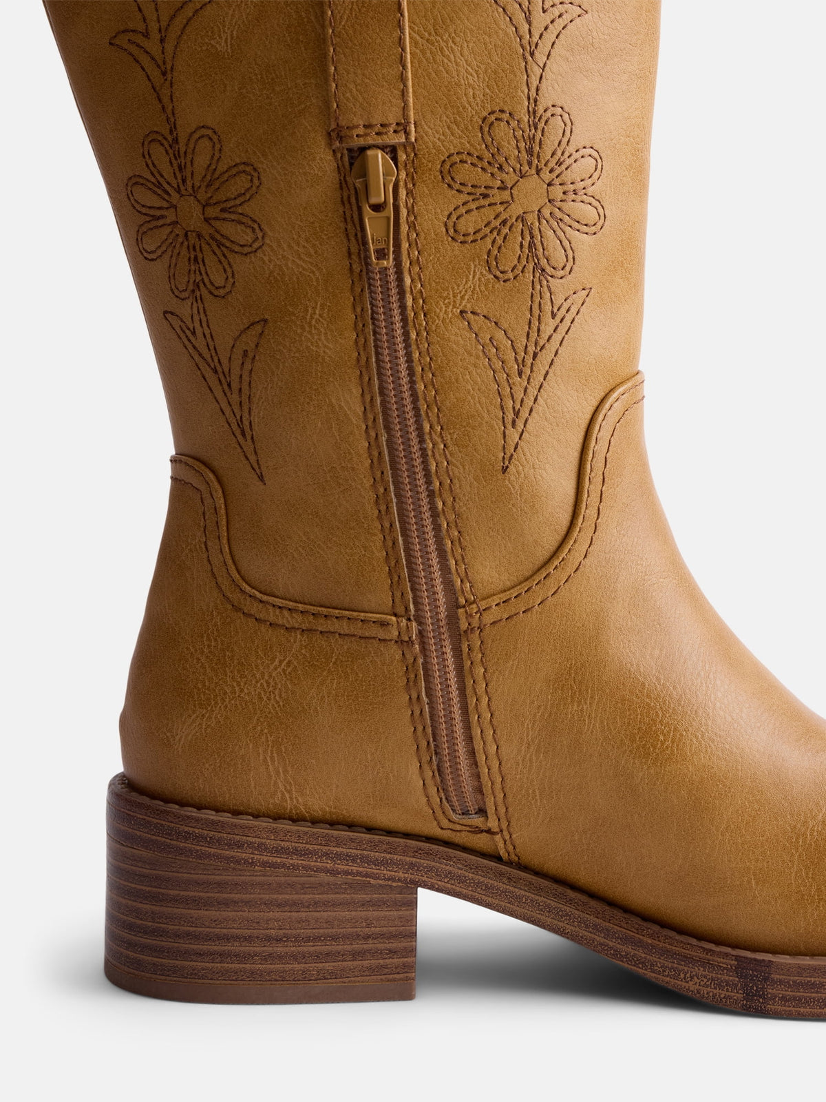 Bottines brodées à motif floral - Image 4