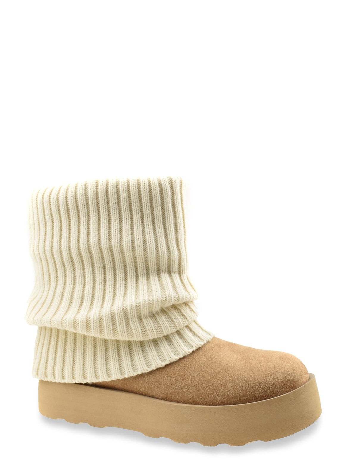 Bottes fourrées à revers en maille